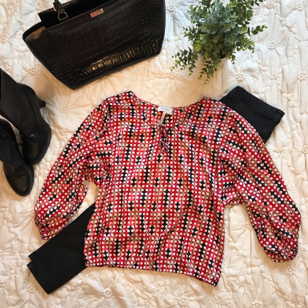 Laundry by Shelli Segal Chic Patterned Top
